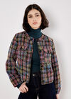 Multicoloured Tweed Jacket, Black, large