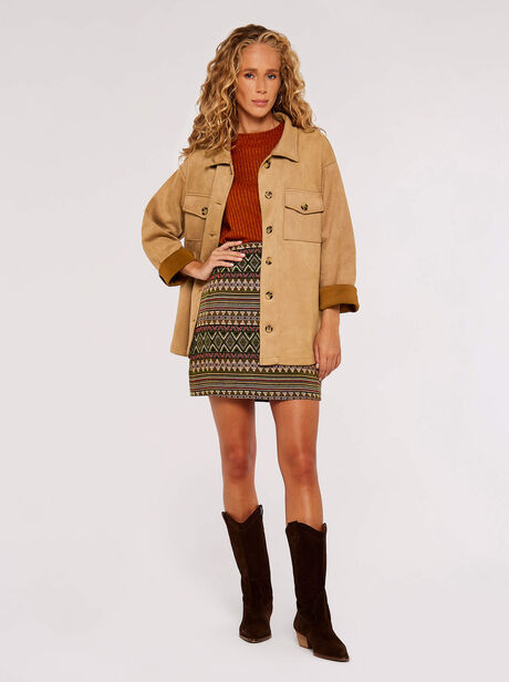 Aztec Jacquard Mini Skirt