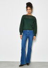 Lace Neck And Sleeve Jumper, Green, large