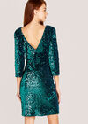 Sequin Bodycon Dress, Green, large