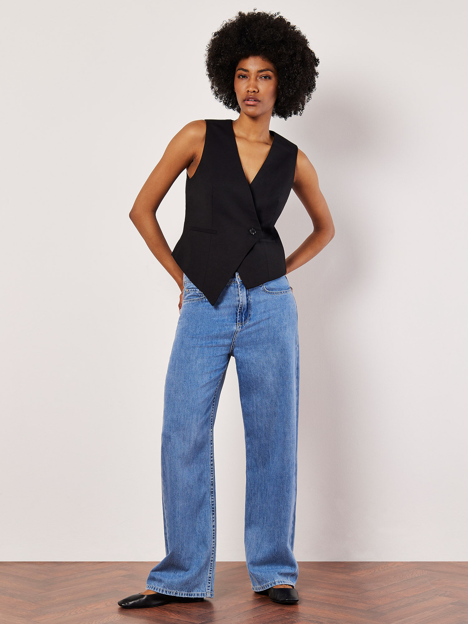 Black jeans and waistcoat hot sale