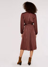 Teardrop Satin Midi Dress, Burgundy, large
