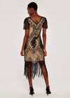 Embellished Tassel Dress, Stone, large