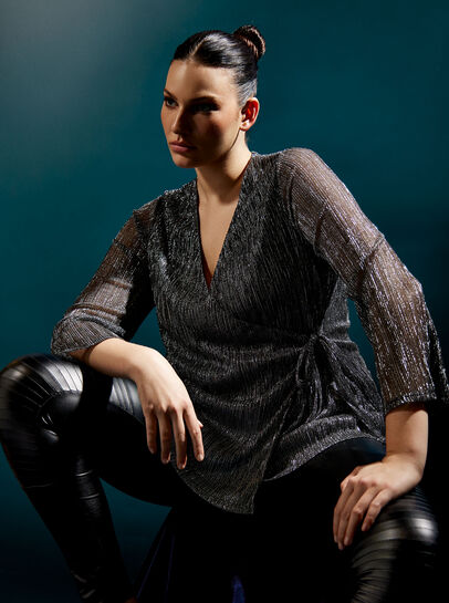 Curve Plisse Wrap Top