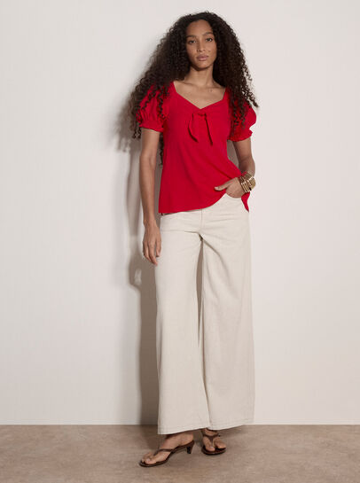 Tie Front Milkmaid Top
