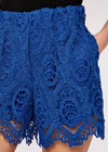 Scallop Lace Shorts, Blue, large