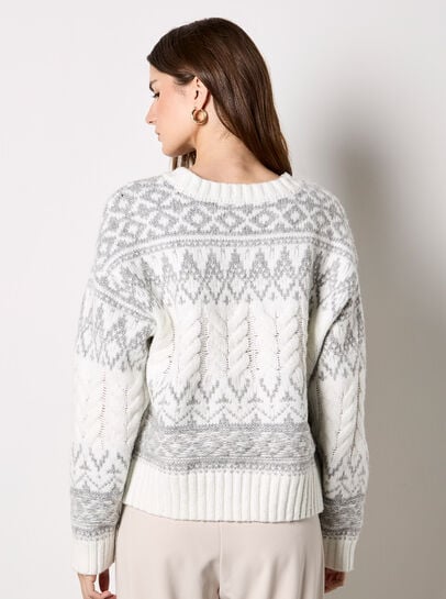 Fair Isle Cable Knit Jumper