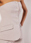 Tailored Bandeau Waistcoat, Stone, large