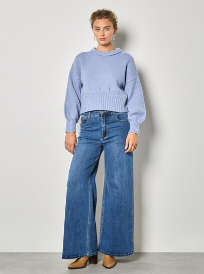 Pleat Detail Crop Jumper