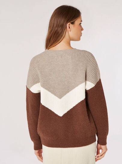 Chunky Chevron Block Jumper