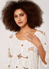 Flower Crochet Top, Cream, large