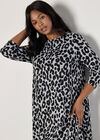 Curve Soft Touch Cheetah Mini Dress, Grey, large