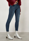 Sienna Glitter Sparkle Skinny Jeans, Navy, large