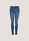 Sienna Glitter Sparkle Skinny Jeans, Navy, large
