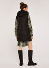 Hooded Zip Puffer Gilet, Black, large