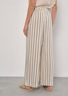 Stripe Wide Leg Trousers, Stone, large