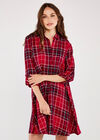Punk Tartan Shirt Dress, Red, large