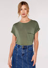 Turn Up Tee, Khaki, large