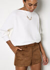 Suede Lined Micro Shorts, Brown, large