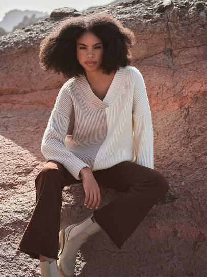 Two Tone Colour Block Jumper