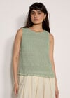 Crinkle Ruffle Chiffon Top, Mint, large