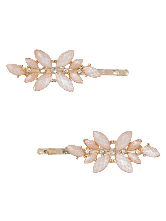 Flower Slide Hair Clips, Stone, large
