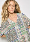 Folk Patchwork Blouse, Stone, large