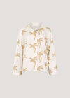 Embroidered Palm Trees Shirt, Cream, large