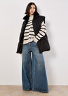 Reversible Oversized Puffer Gilet, Black, large