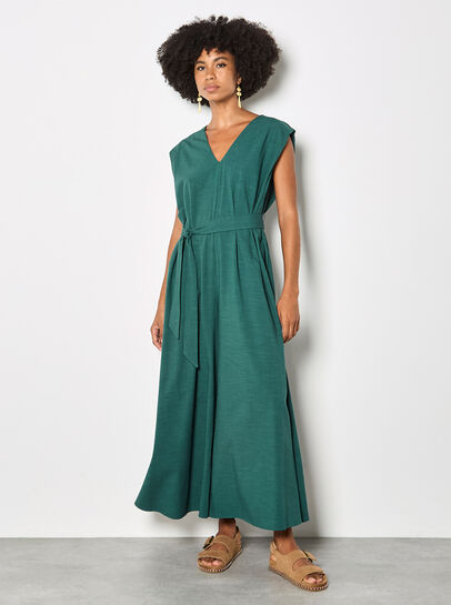 Cotton Blend Wide-Leg Jumpsuit