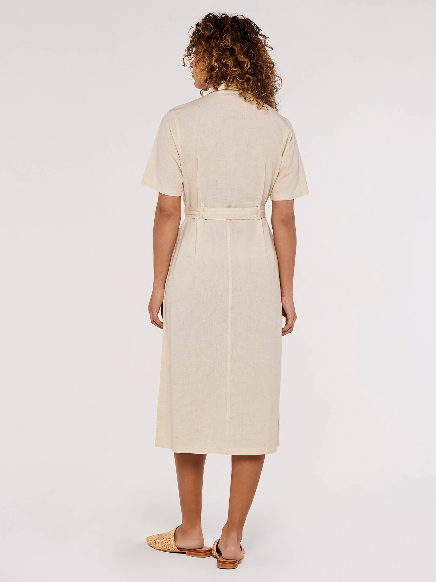 Linen top dress mango