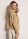 Cotton Funnel Neck Jacket, Stone, large