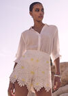 Daisy Lace Shorts, Cream, large