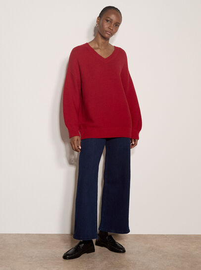 Textured Stitch Oversized Jumper
