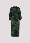 Floral Knitted Midi Dress, Green, large