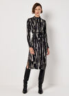 Tie Dye Soft Knit Midi Dress, Black, large
