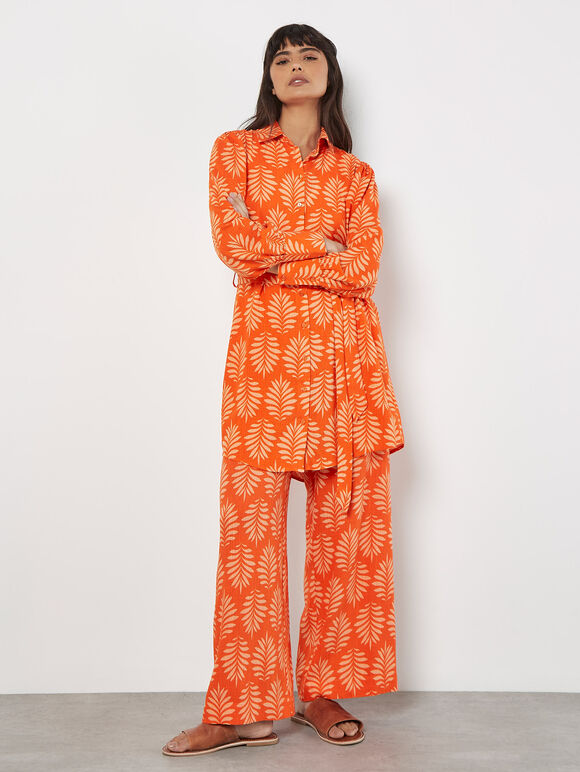 Geo Leaf Shirt & Trouser Co-ord, , large
