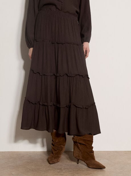 Ruffle Tiered Maxi Skirt