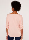Ruched Side Top, Pink, large