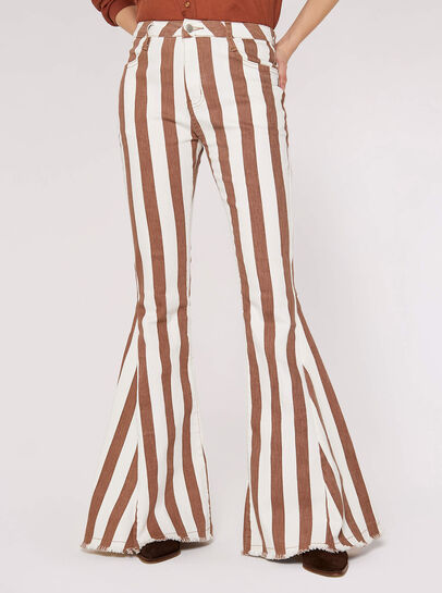 Stripe Flare Denim Jeans