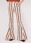 Stripe Flare Denim Jeans, Rust, large