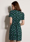 Vintage Floral Mini Tea Dress, Pine Green, large