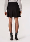 Knitted Pleated Mini Skirt, Black, large