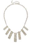 Hammered Rectangles Necklace, Gold, large