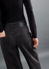 Faux Pearl & Rhinestone Maca Jean, Black, large