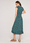 Buttercup Floral Midi Dress, Green, large