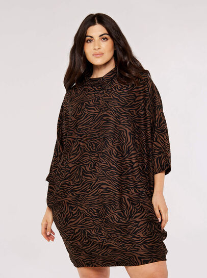 Curve Animal Print Mini Dress