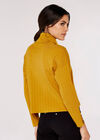 Cowl Neck Jumper, Mustard, large
