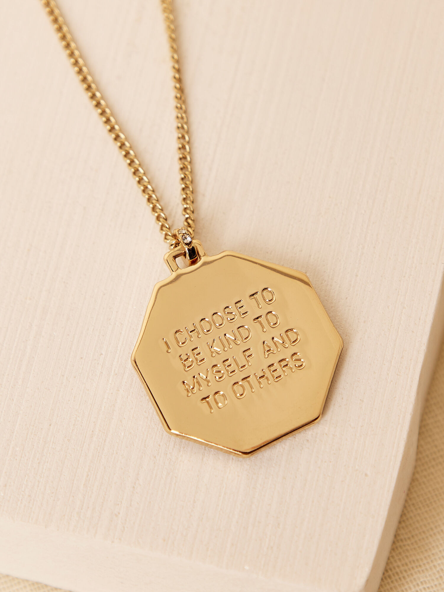 Mantra Kindness Necklace Apricot Clothing