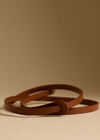 Thin Knotted Belt, Brown, large